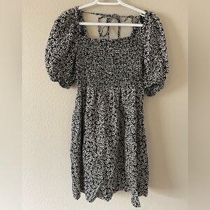 GAP Black and White Floral Mini Dress